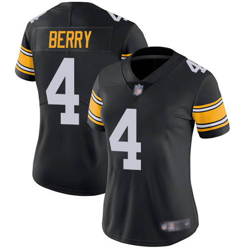 Women Pittsburgh Steelers Football #4 Limited Black Jordan Berry Alternate Vapor Untouchable Nike NFL Jersey